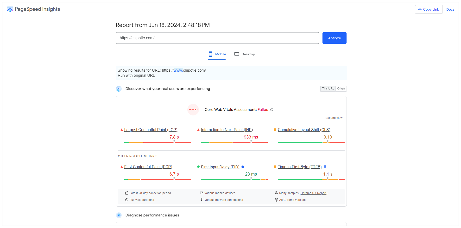 Site Speed Example